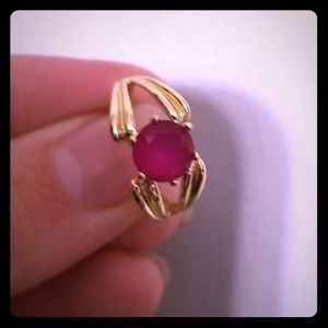 Ruby and Gold Fashion Ring